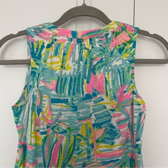 Lilly Pulitzer Essie Tank Top Cotton Size XXS Sea Salt and Sun print - Picture 7 of 7